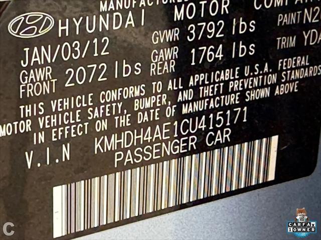 2012 Hyundai Elantra GLS (Ulsan Plant)
