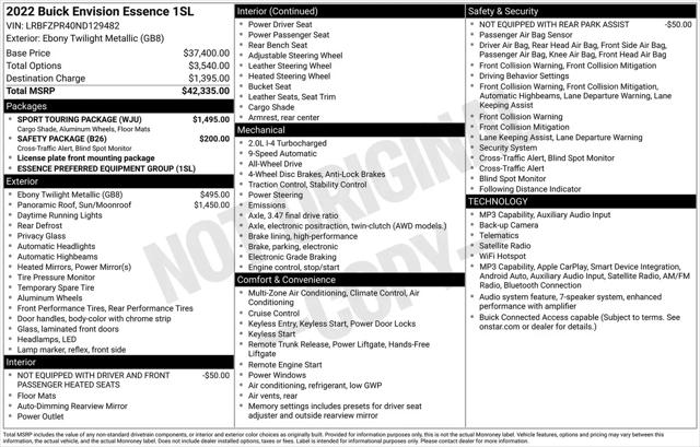 2022 Buick Envision AWD Essence
