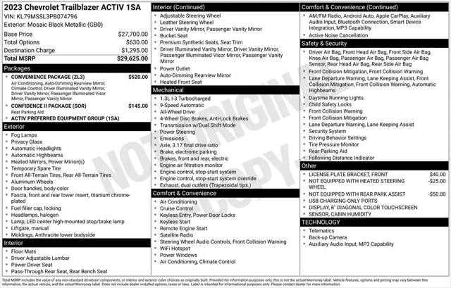 2023 Chevrolet TrailBlazer AWD ACTIV