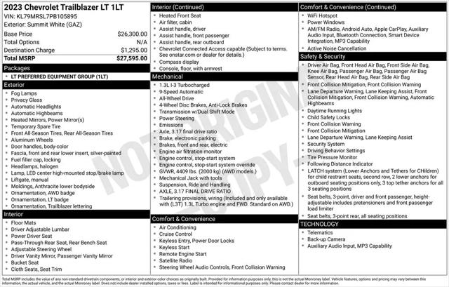 2023 Chevrolet TrailBlazer AWD LT