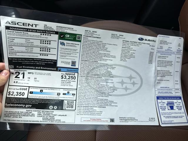 2026 Subaru Ascent Touring 7-Passenger