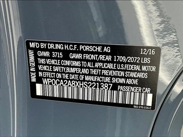 2017 Porsche 718 Boxster 718 Boxster