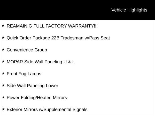 2025 Ram ProMaster 2500 Cargo Van Tradesman High Roof 159" WB w/Pass Seat
