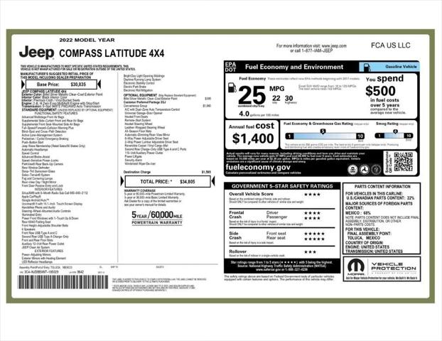 2022 Jeep Compass Latitude 4x4