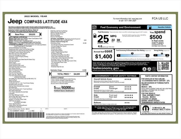 2022 Jeep Compass Latitude 4x4