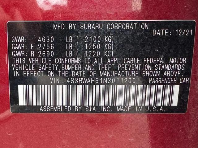 2022 Subaru Legacy Sport