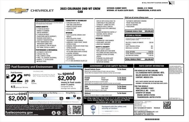 2023 Chevrolet Colorado 2WD Crew Cab Short Box WT