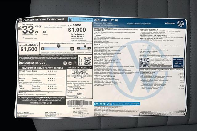 2026 Volkswagen Jetta SE