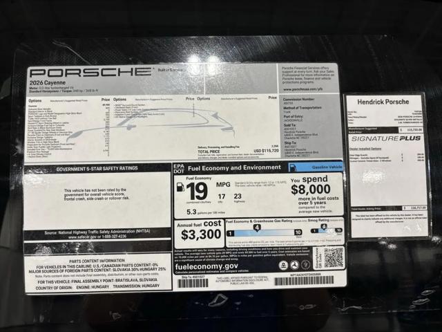2026 Porsche Cayenne Cayenne