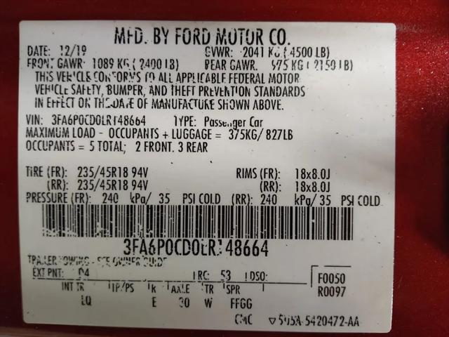2020 Ford Fusion SEL