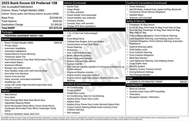 2025 Buick Encore GX Preferred FWD