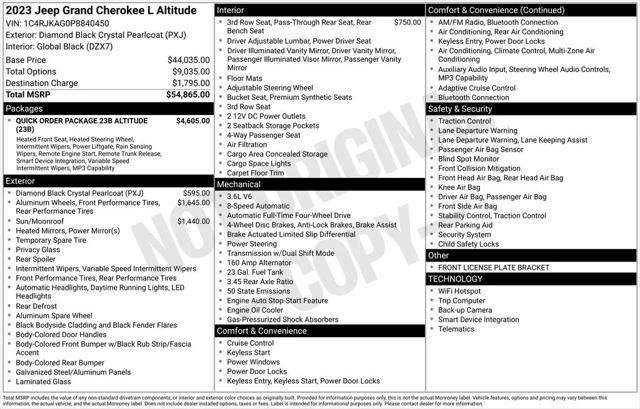 2023 Jeep Grand Cherokee L Altitude 4x4