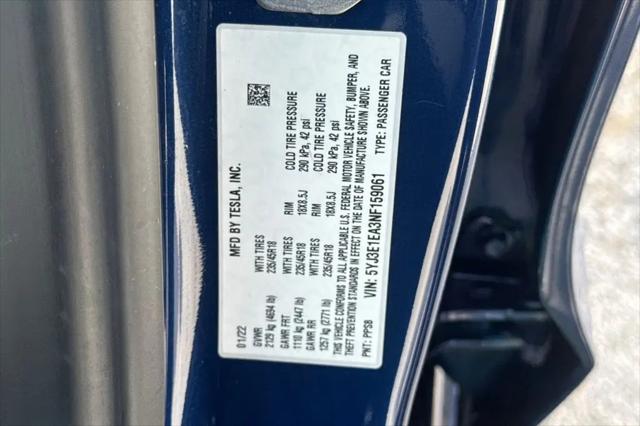 2022 Tesla Model 3 Rear-Wheel Drive