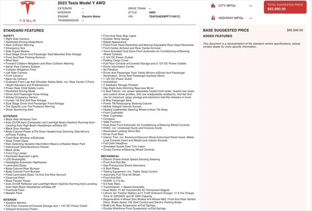 2023 Tesla Model Y Long Range Dual Motor All-Wheel Drive