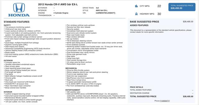 2012 Honda CR-V EX-L