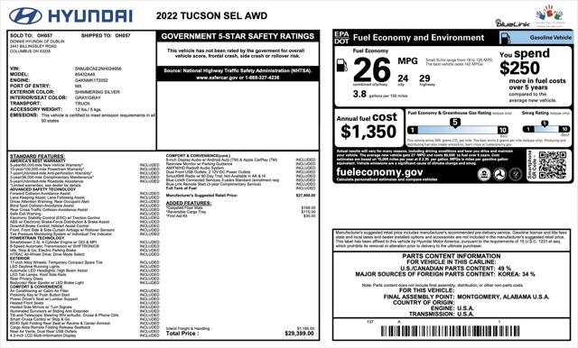 2022 Hyundai Tucson SEL