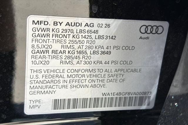 2027 Audi Q6 e-tron Sportback Premium Plus