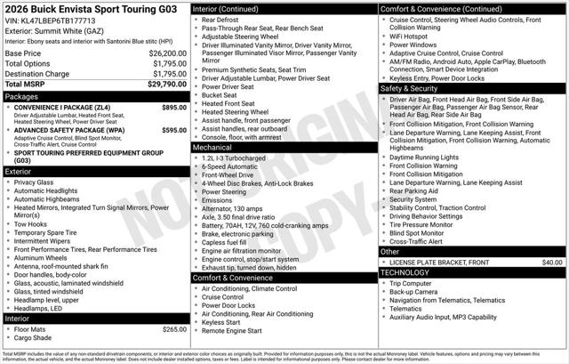 2026 Buick NV Sport Touring FWD