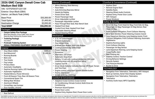 2026 GMC Canyon Denali, 4WD