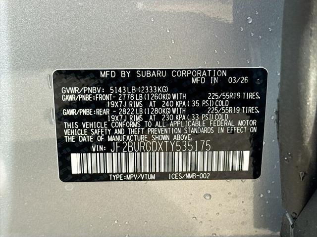 2026 Subaru Outback Limited XT