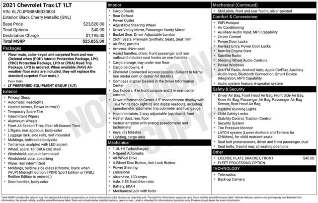 2021 Chevrolet Trax AWD LT