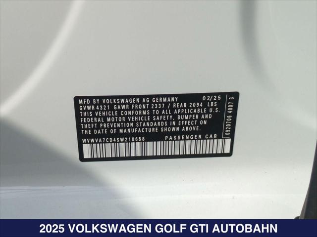 2025 Volkswagen Golf GTI 2.0T Autobahn