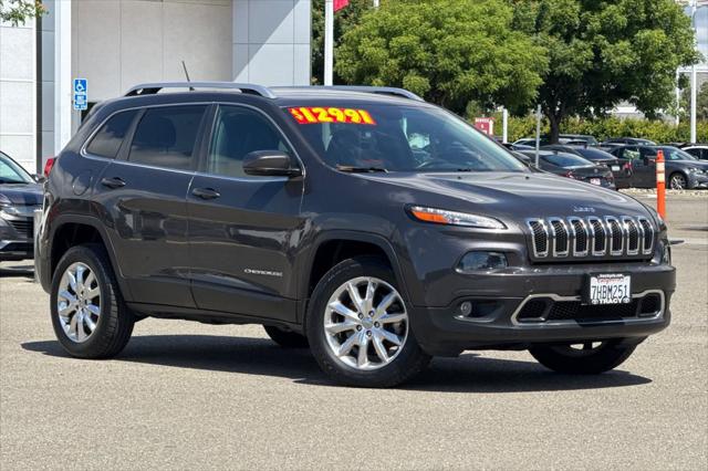 Used 2015 Jeep Cherokee Limited with VIN 1C4PJMDS2FW522195 for sale in Tracy, CA