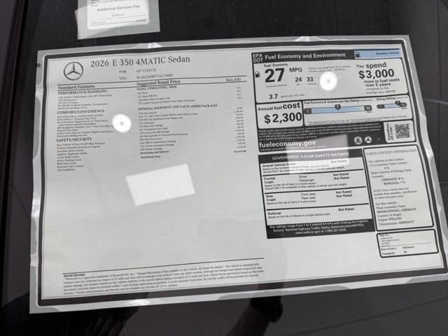 2026 Mercedes-Benz E 350 E 350