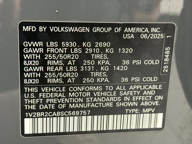 2025 Volkswagen Atlas 2.0T SEL