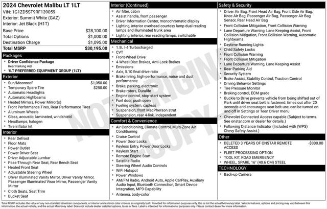 2024 Chevrolet Malibu FWD 1LT