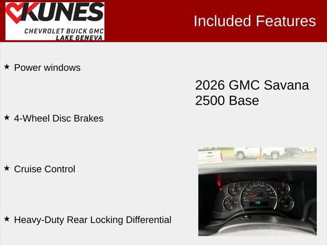 2026 GMC Savana Cargo 2500 Regular Wheelbase, Work Van, RWD