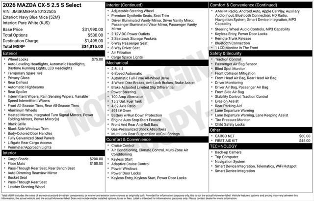 2026 Mazda CX-5 2.5 S Select