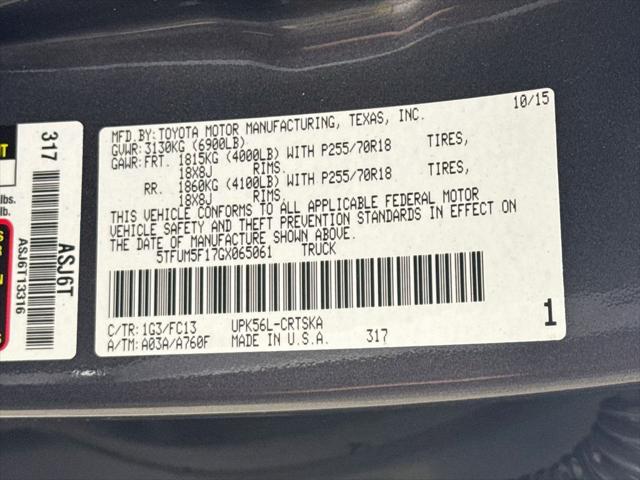 2016 Toyota Tundra SR5 4.6L V8