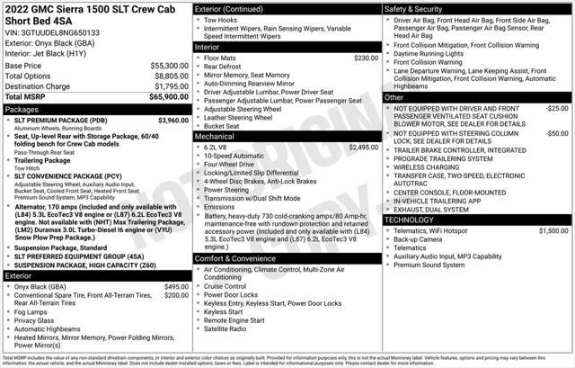 2022 GMC Sierra 1500 4WD Crew Cab Short Box SLT