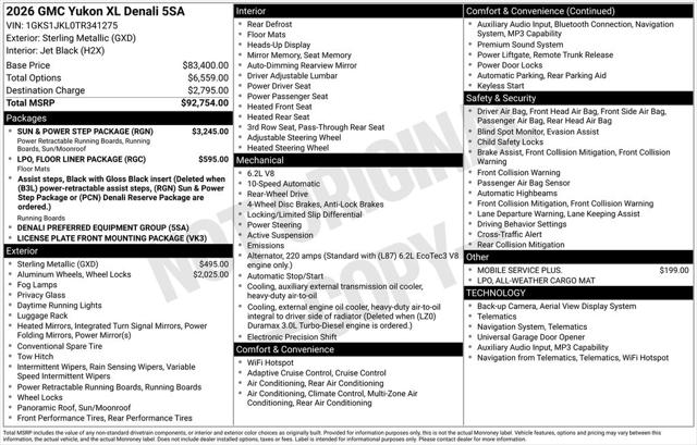 2026 GMC Yukon XL 2WD Denali