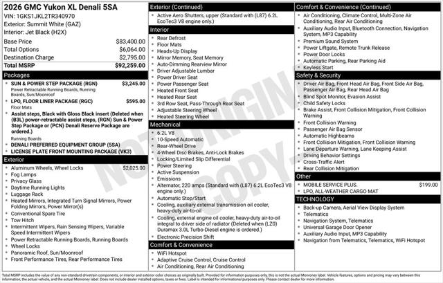 2026 GMC Yukon XL 2WD Denali