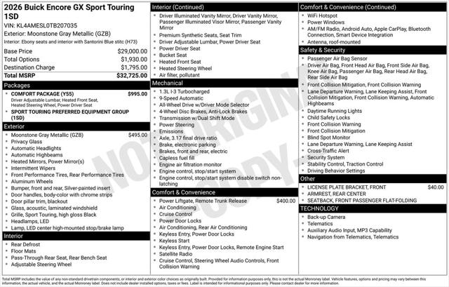 2026 Buick Encore GX Sport Touring AWD