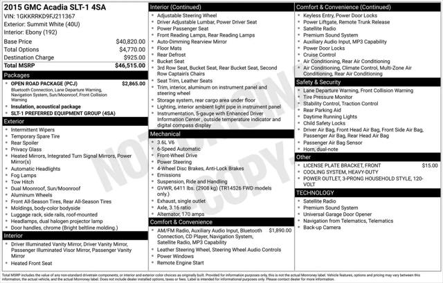 2015 GMC Acadia SLT-1