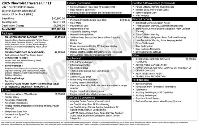 2026 Chevrolet Traverse FWD LT
