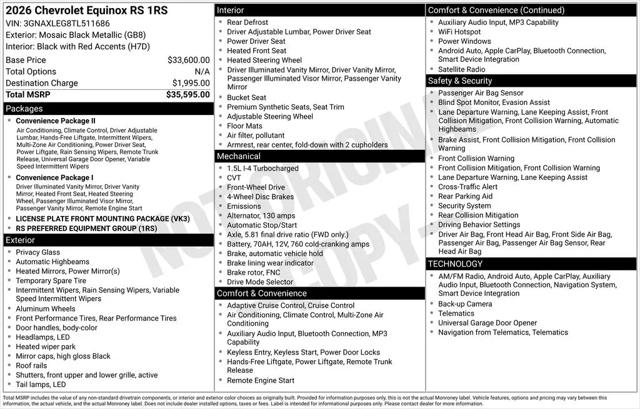 2026 Chevrolet Equinox FWD RS