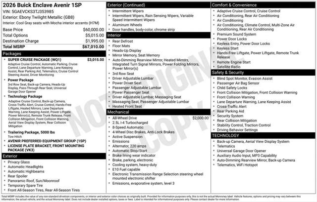 2026 Buick Enclave Avenir FWD for sale in White Plains, NY