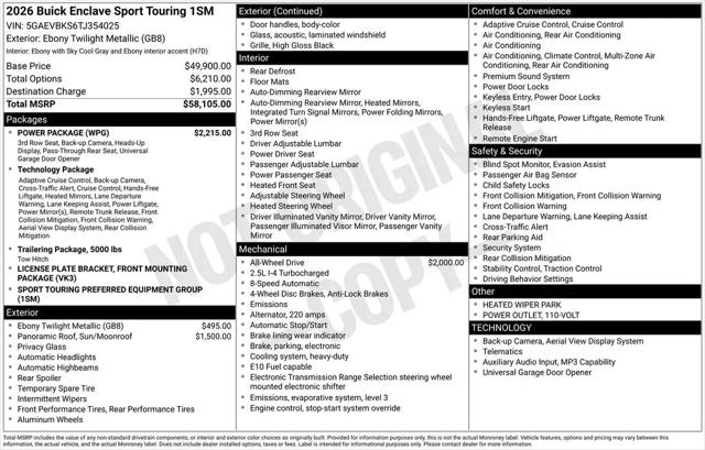2026 Buick Enclave Sport Touring FWD for sale in White Plains, NY