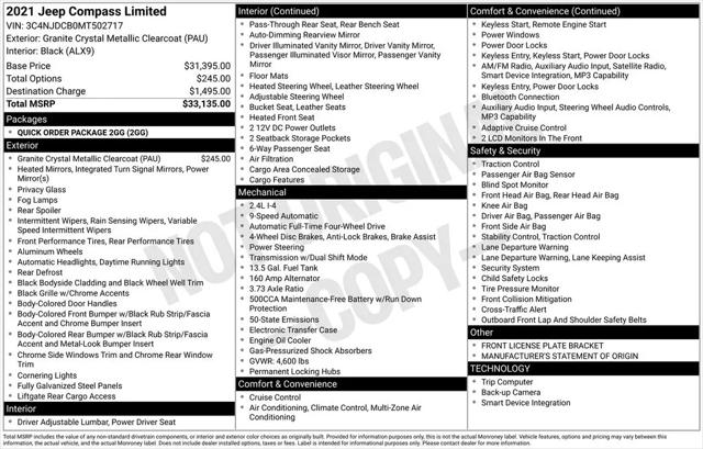 2021 Jeep Compass Limited 4x4