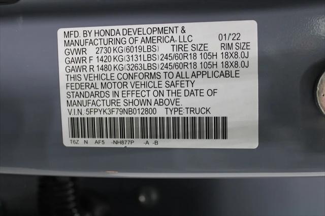 2022 Honda Ridgeline RTL-E