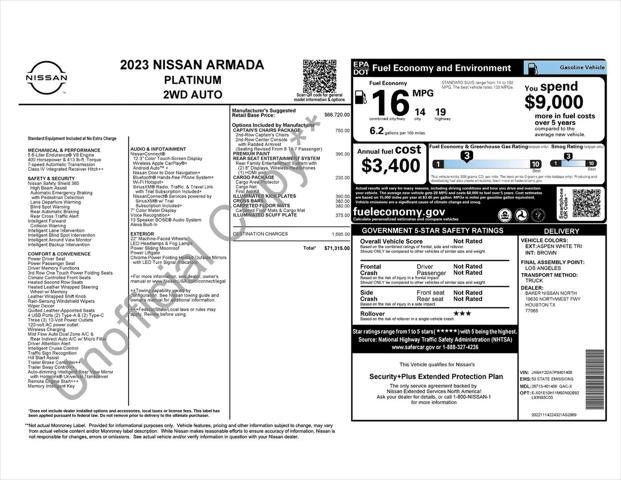 2023 Nissan Armada Platinum 2WD