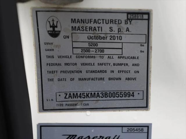 2011 Maserati GranTurismo Standard