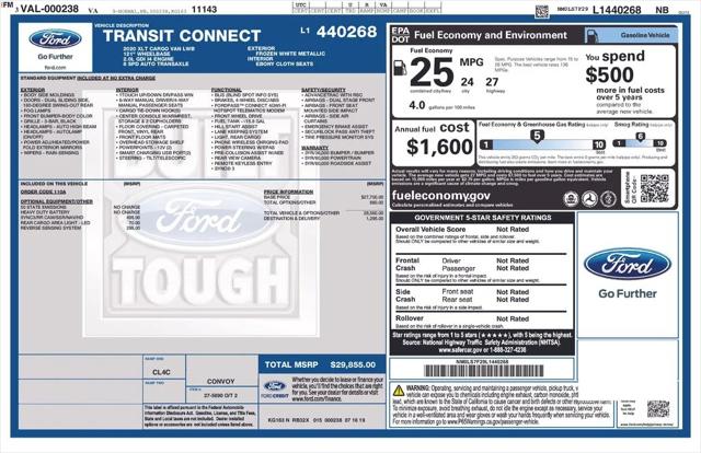 2020 Ford Transit Connect XLT Cargo Van 2020 Ford Transit Connect XLT Cargo Van
