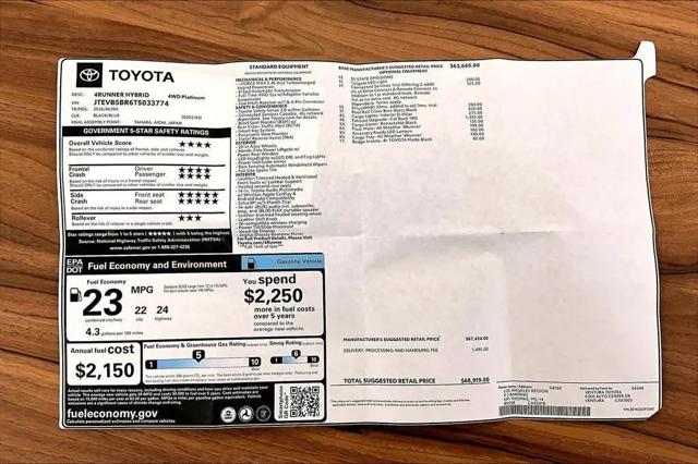 2026 Toyota 4Runner Platinum