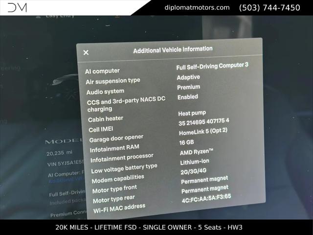 2022 Tesla Model S Dual Motor All-Wheel Drive