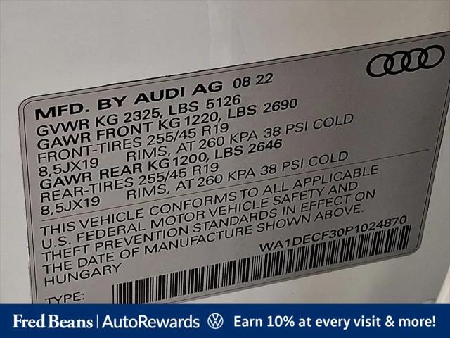2023 Audi Q3 Premium 45 TFSI S line quattro Tiptronic